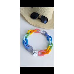 glass bead chain necklace