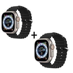 2 TANE siyah Watch GS8 ULTRA 49MM INDIRIMLI