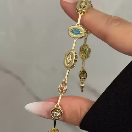 VIP Renkli Taşlı Bileklik