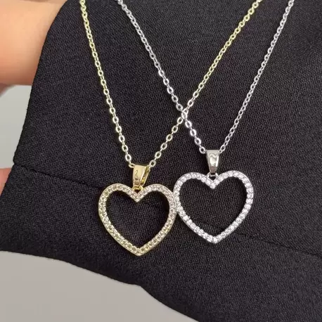 Gold/Silver Kalp Kolye