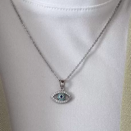 Silver Göz Detay Kolye