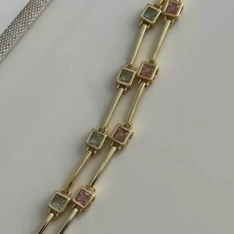 VIP Mavi/Pembe Taşlı Bileklik