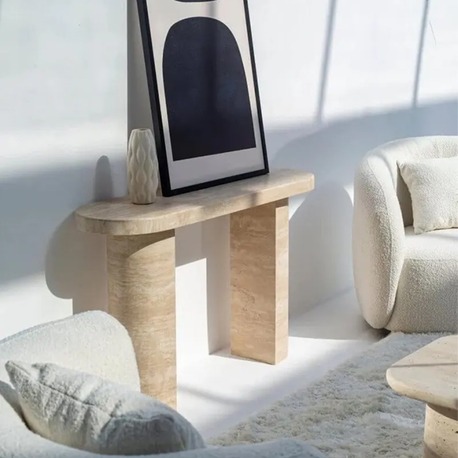 Dune Travertine Console Table