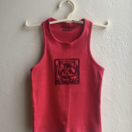 Curious Cat Rib Tank Top