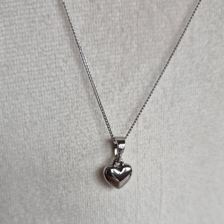 Silver Minimal Kalp Kolye