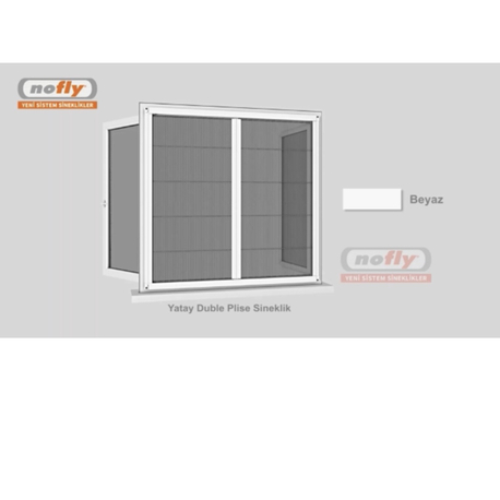 Nofly çiftli  çalışır en 180-230* boy  180-220 boyalı renkli Sineklik