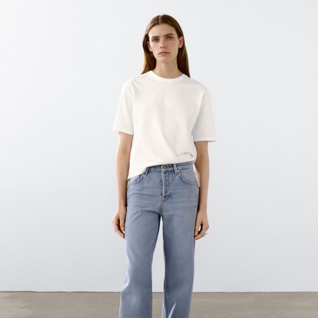 Massimo Dutti Basic Beyaz T-shirt