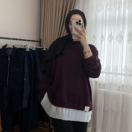 Bordo Piliseli Sweat 