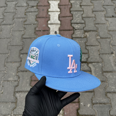 Los Angeles Dodgers Palm Tree Blue Fitted Cap