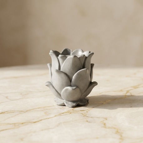 Lotus Serenity Set | Handmade Candle & Holder