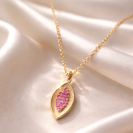 Pink Vein Necklase