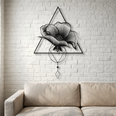 NORDIDA Geometrik Açelya Metal Duvar Tablosu – Northline Collection | NLN403 | 90x116 cm
