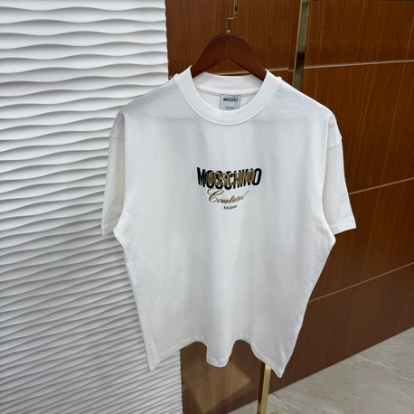 Moschino Gold Logo İthal Beyaz Tişört