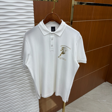 Armani Exchange Gold Logo Beyaz Polo Yaka