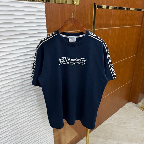Guess Omuz Detaylı Lacivert İthal Tişört