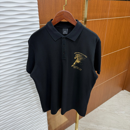 Armani Exchange Gold Logo İthal Siyah Tişört