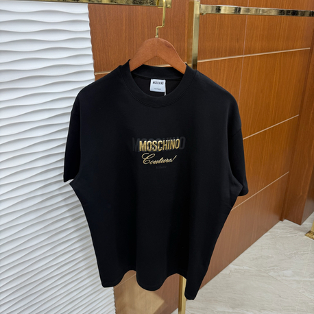 Moschino Gold Logo İthal Siyah Tişört