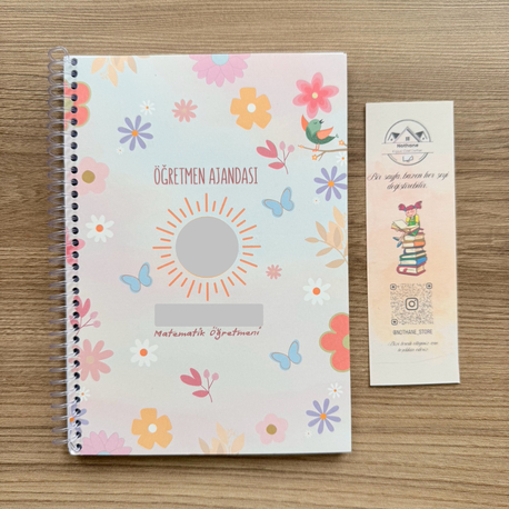 Çiçek Desenli Defter ~ Kişiye Özel