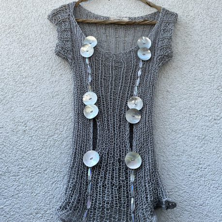 silver mist knit top (S-M)