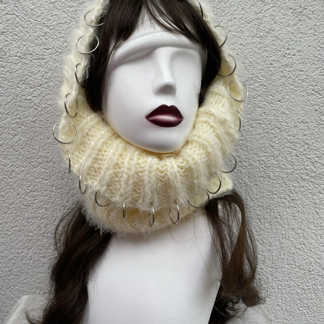 hood with silver rings