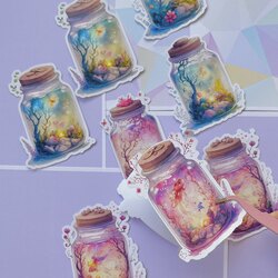 Masalsı Kavanozlar Sticker Set