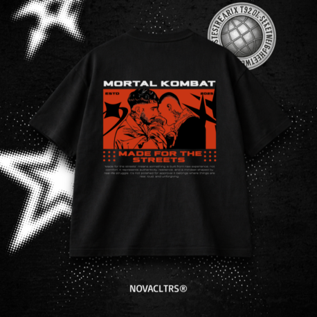 "MORTAL KOMBAT" Tasarımlı Oversize T-shirt