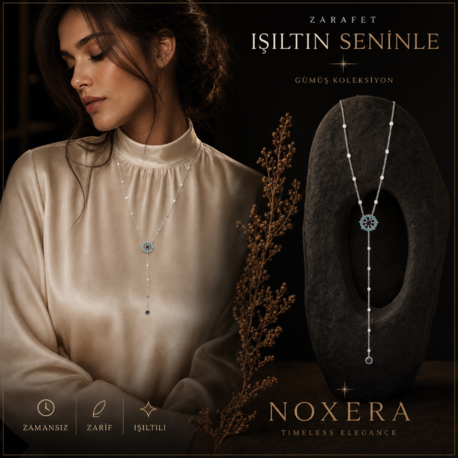 Noxera Turkuaz Pusula Y Kolye – Silver