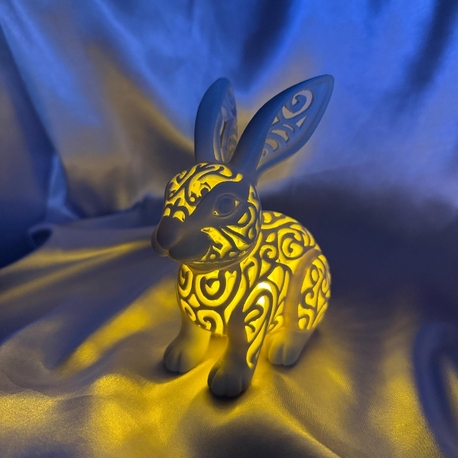 Işıklı Tavşan Biblo | Tealight LED Dekor