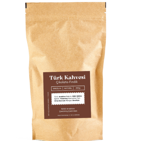 ÇİKOLATA-FINDIK TÜRK KAHVESİ - ARABICA ÇEKİRDEK 250 GR