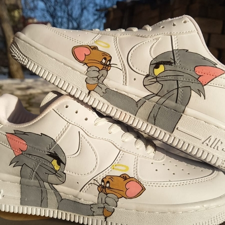 Nike Air Force- Tom & Jerry - #91 ( Sevgililer günü için özel fiyat )