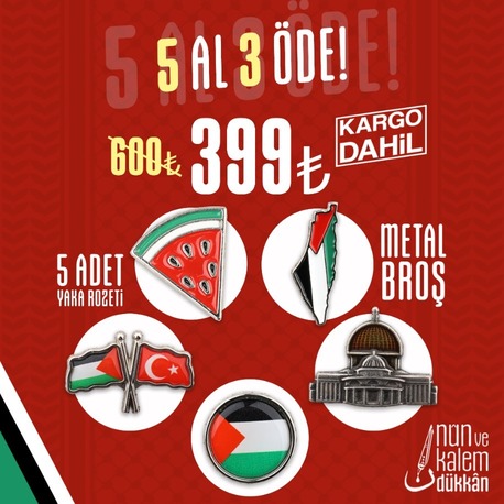 YAKA ROZETİ SETİ (5 AL 3 ÖDE)