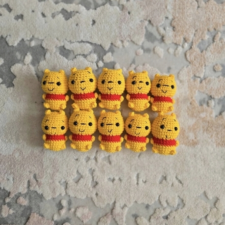 10 adet pooh minigurumi