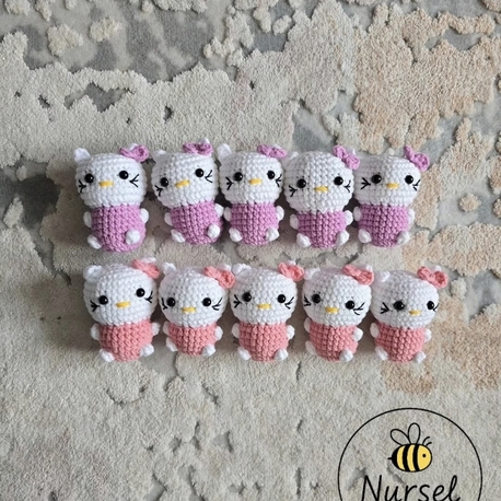 10 adet hello kitty minigurumi