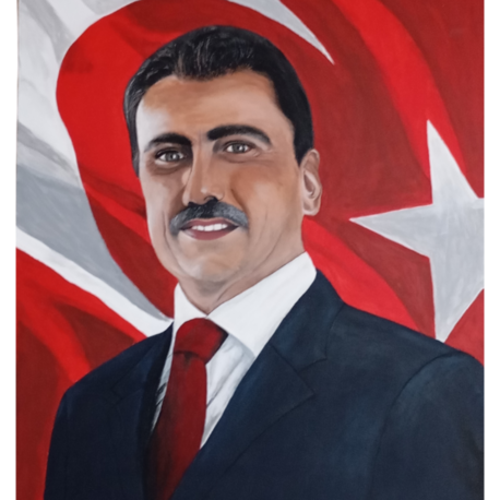 Muhsin YAZICIOĞLU Akrilik Portresi
