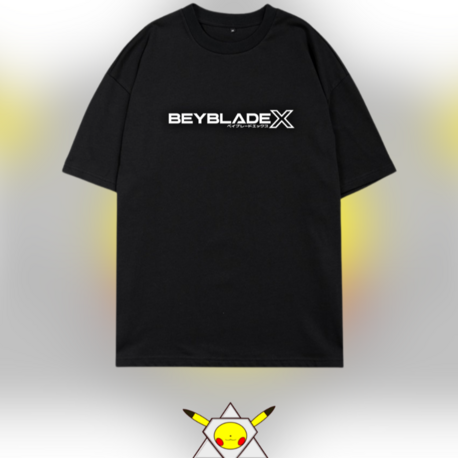 Beyblade X siyah oversize tişört