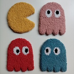 pacman punch bardak altlığı (2'li set) 