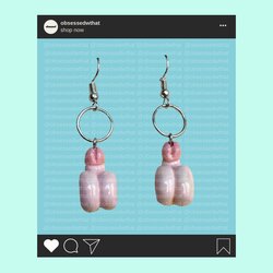 PINK PENIS EARRINGSᴺᴱᵂ