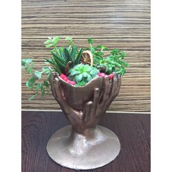 bronz saksı aranjman seri 6