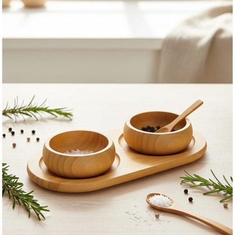 Bambu 2 Alanlı Oval Altlık- Minimalist ve Çok Yönlü Oval Altlık