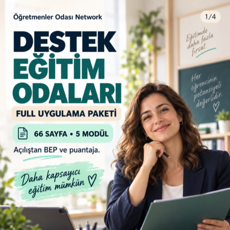 İLKOKUL DESTEK EĞİTİM ODALARI FULL UYGULAMA PAKETİ