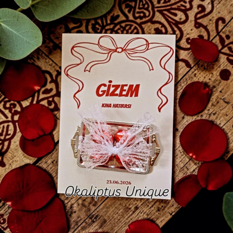 Kişiye Özel Tepsili Kına Gecesi Çikolata Hediyeliği