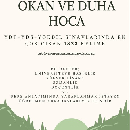 YDT-YDS-YÖKDİL SINAVINDA EN ÇOK ÇIKAN 1828 KELİME