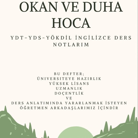 İngilizce YDT-YDS-YÖKDİL bütün konular konu anlatımı ders notlarım