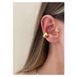 Kadın Gold Renkli Kalın Halkalı Earcuff