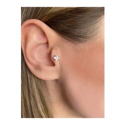 Cerrahi Çelik Gold Kare Tek Taş Piercing , Kıkırdak , Tragus