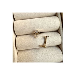 Çelik Mini Taşlı Taç Piercing Tragus Kıkırdak