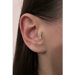 Çelik Taşlı Çubuk Piercing