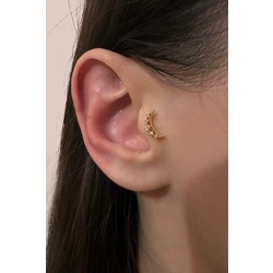 Çelik Taşlı Ay Piercing