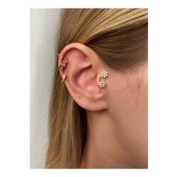 Kadın Gold Renkli Ikili Papatya Tragus Piercing