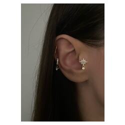 Kadın Sallantı Detaylı Kuzey Yıldızı Tragus Piercing